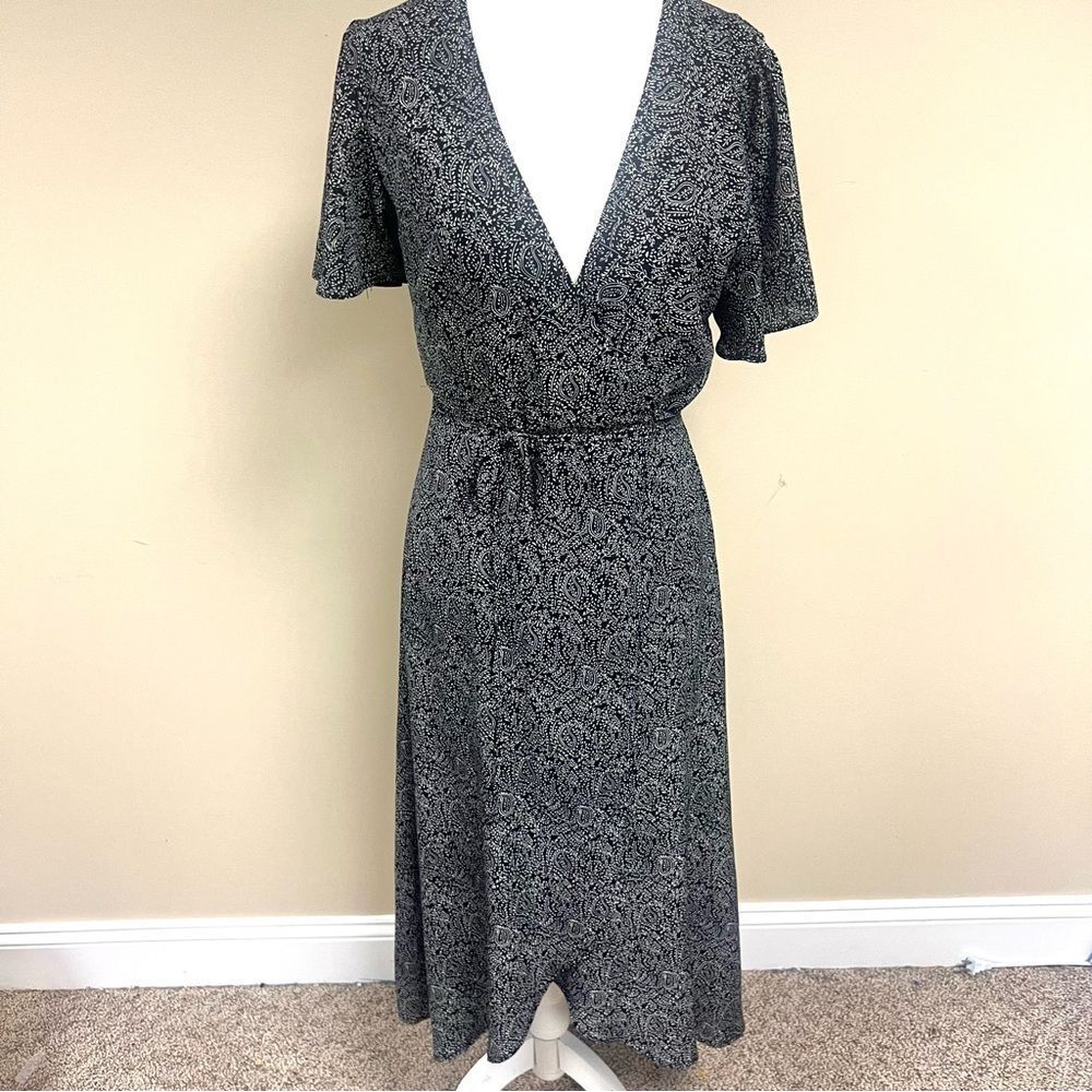 Mod Ref Midi wrap Dress with Tie Waist s